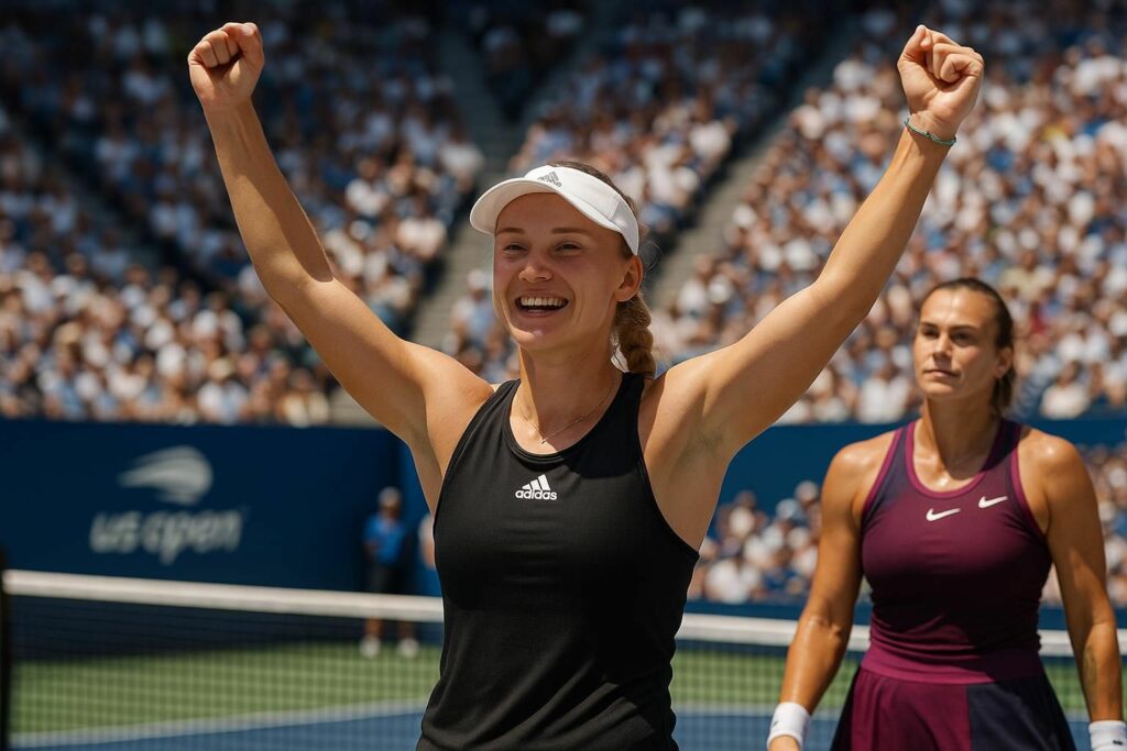 rybakina remporte l'us open en battant sabalenka, affirmant ainsi sa montée fulgurante au sommet du classement mondial de tennis.